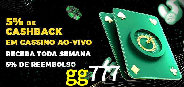 Promoções do cassino ao Vivo gg777